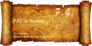 Pók Gunda névjegykártya